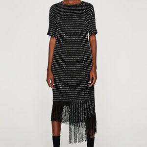 Zara Fringe t-shirt Dress